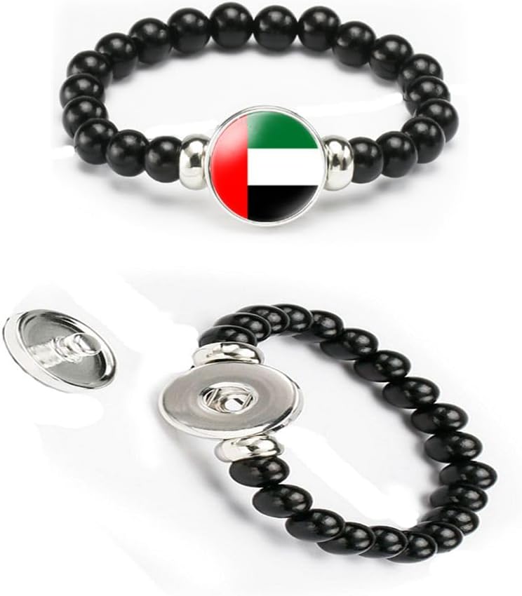 vmcoatdu National Flag Bracelet Elastic Rope Beaded Bracelet Support Your Country Travel Souvenir Gifts for Men Women - Image 4